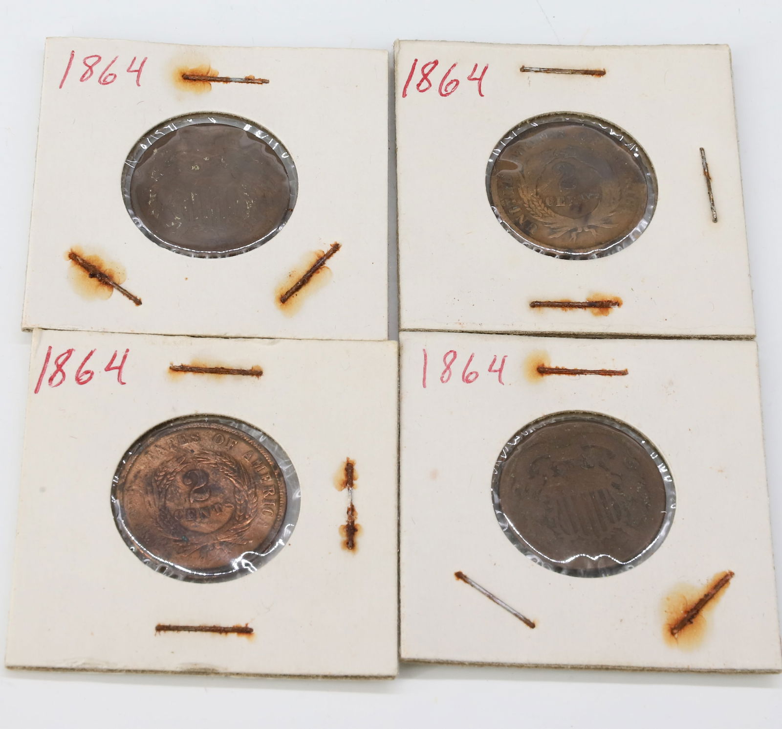 (4) 1864 TWO CENT COPPER (1 of 5)