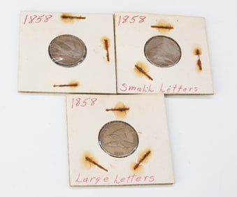 (3) 1858 FLYING EAGLE CENTS