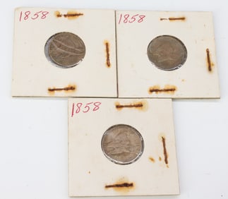 (3) 1858 FLYING EAGLE CENTS