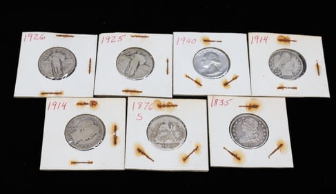 EARLY SILVER QUARTER LOT