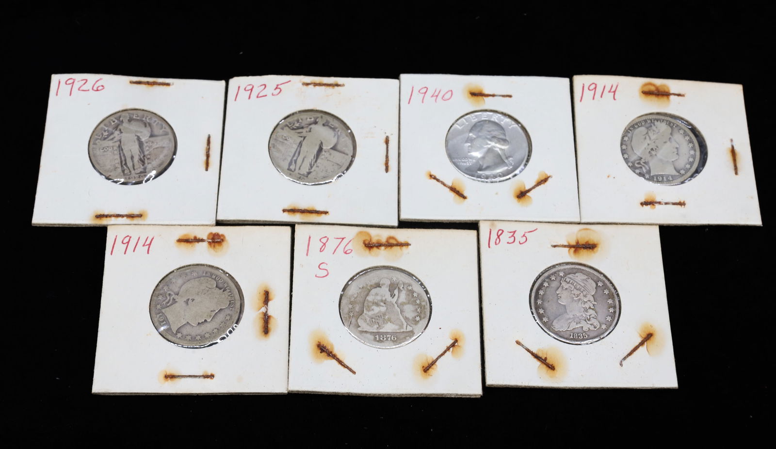 EARLY SILVER QUARTER LOT (1 of 4)