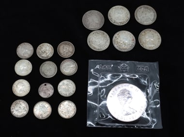 LOT OF CANADIAN SILVER COINS