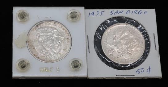 (2) COMMEMORATIVE HALF DOLLARS