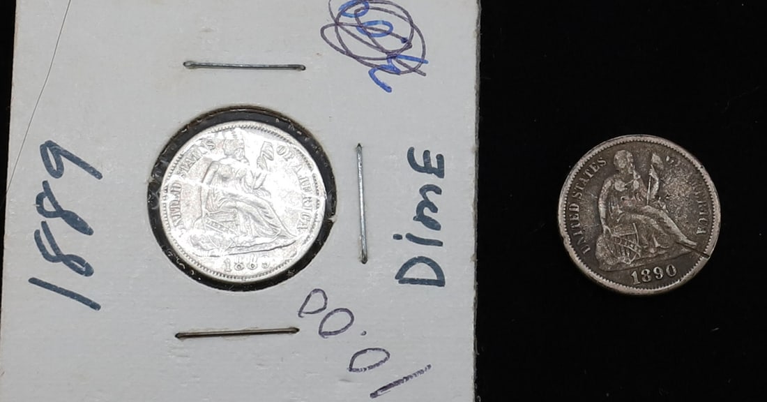 (2) SEATED LIBERTY DIMES (1 of 2)