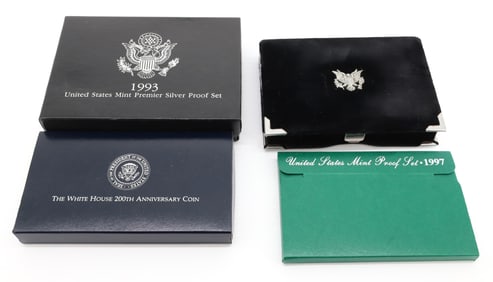 U.S. SILVER AND MINT PROOF SET LOT