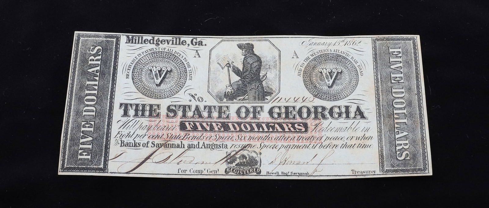 $5.00 THE STATE OF GEORGIA (1 of 2)