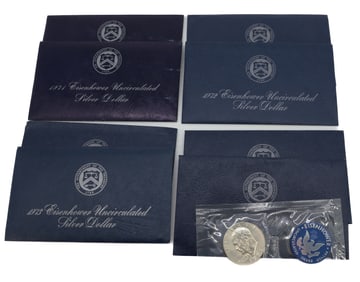 (8) EISENHOWER SILVER PROOF DOLLARS