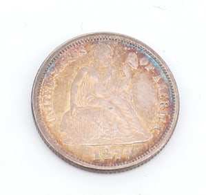 1877 SEATED LIBERTY DIME