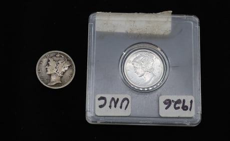 (2) MERCURY DIMES
