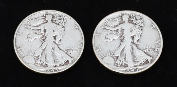 (2) WALKING LIBERTY HALF DOLLARS