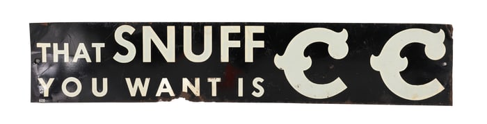 TIN "CC SNUFF" ADVERTISING SIGN