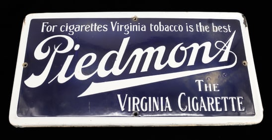 PORCELAIN "PIEDMONT CIGARETTES" ADVERTISING SIGN
