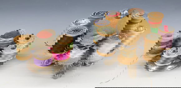 (2) PINCUSHION THREAD HOLDERS