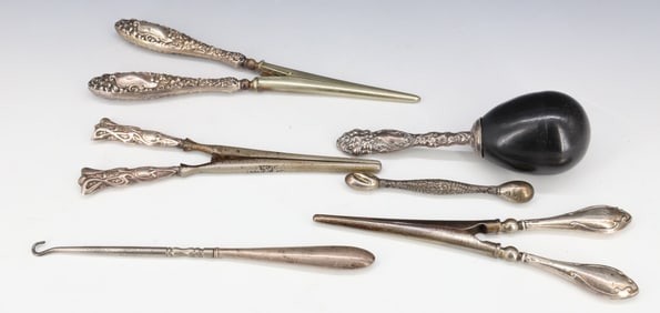 LOT OF STERLING SILVER DARNERS, STRETCHERS