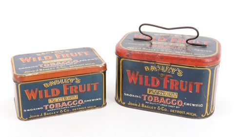 (2) BAGLEY'S WILD FRUIT TOBACCO TINS