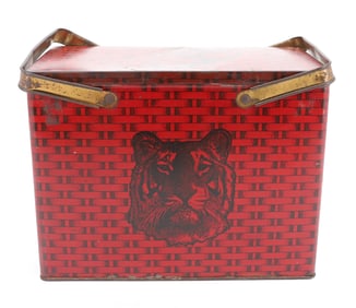 TIGER BRAND TIN LITHO TOBACCO TIN