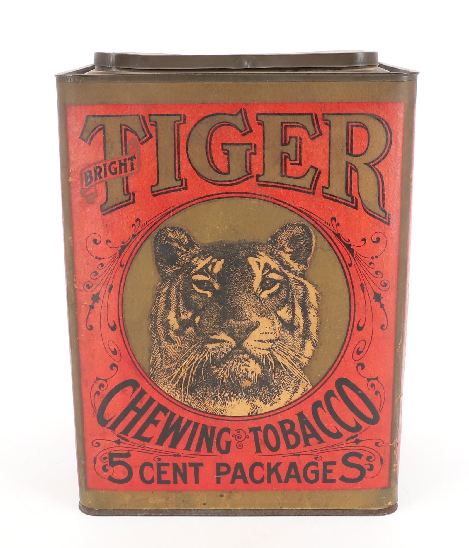 TIGER BRIGHT CHEWING TOBACCO TIN (1 of 7)