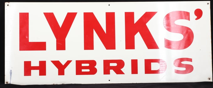 TIN "LYNKS" ADVERTISING SIGN