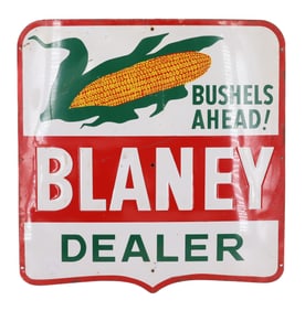 TIN "BLANEY DEALER" ADVERTISING SIGN