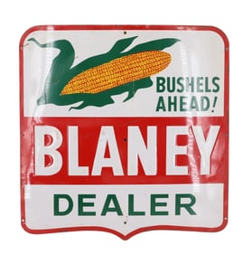 TIN "BLANEY DEALER" ADVERTISING SIGN