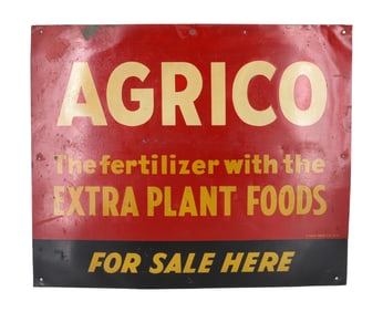 TIN "AGRICO" ADVERTISING SIGN