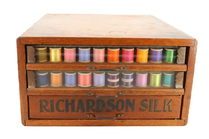 RICHARDSON SILK THREE-DRAWER SPOOL CABINET