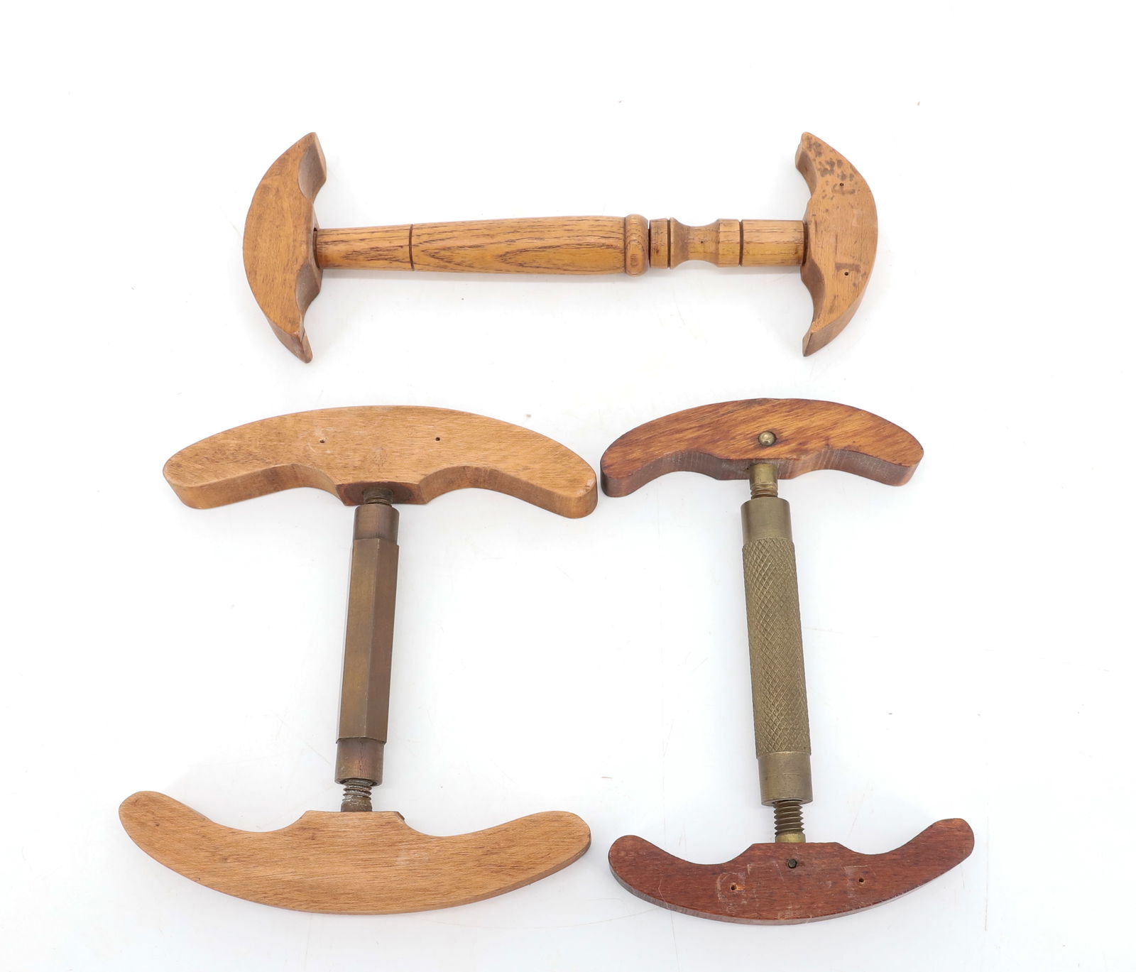 LOT OF BRASS / WOOD HAT STRETCHERS: TWO WITH BRASS CENTER GRIPS. LARGEST 7 1/2" L. PLEASE READ CAREFULLY - Terms for Purchasing and Shipping of Auction Items. Please read carefully before bidding. Hartzell’s Auction Gallery. Hartz