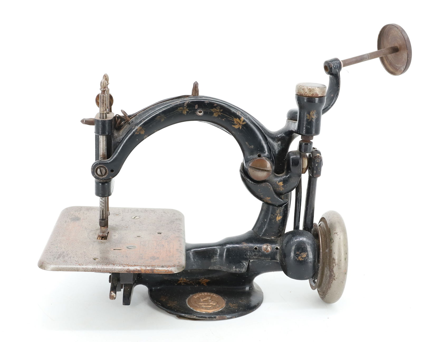 F.C. HENDERSON & CO. SEWING MACHINE: PAINTED CAST IRON. MRKD. BOSTON, MASS. 10 3/8" L. PLEASE READ CAREFULLY - Terms for Purchasing and Shipping of Auction Items. Please read carefully before bidding. Hartzell’s Auction Gallery. Ha