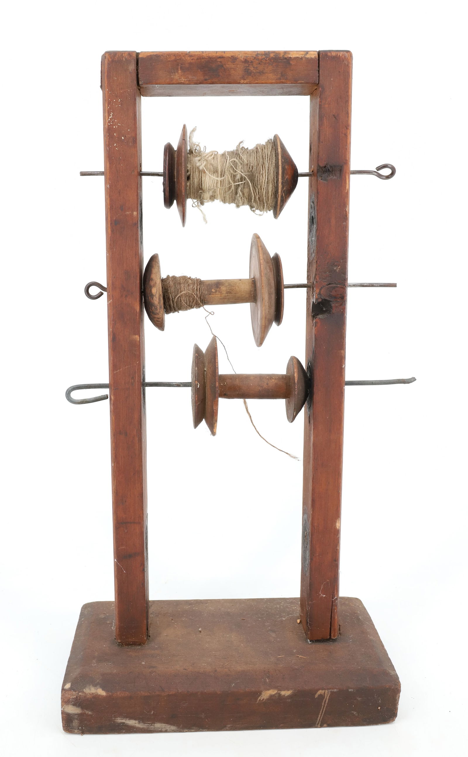EARLY WOODEN SPOOL WINDER (1 of 3)