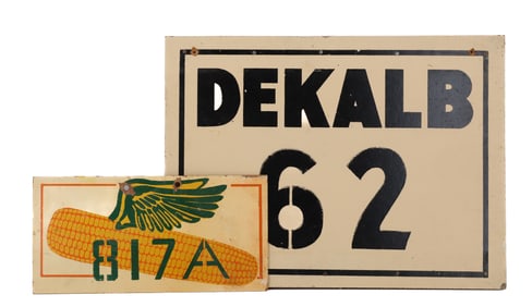 (2) "DEKALB" ADVERTISING SIGNS