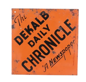 DEKALB DAILY CHRONICLE ADVERTISING SIGN