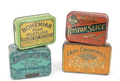 LOT OF (4) TOBACCO TINS