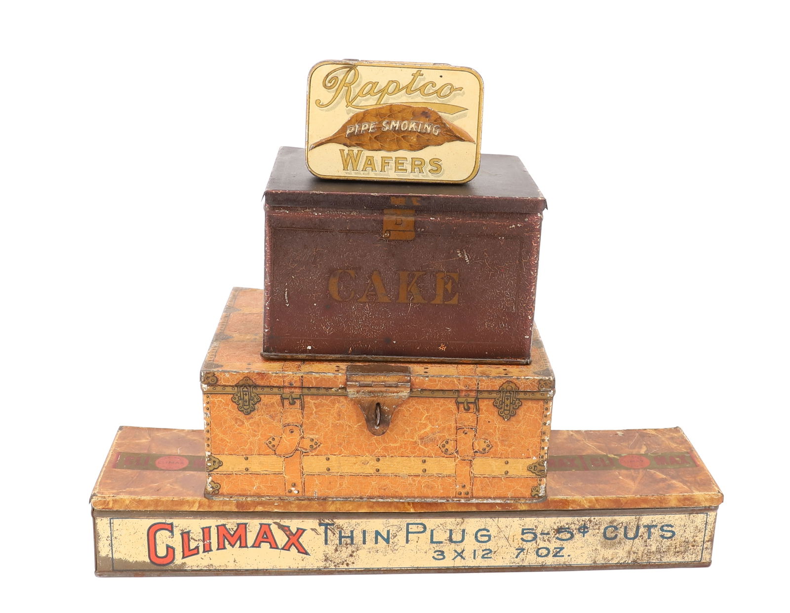 LOT OF (4) TIN LITHO TOBACCO TINS (1 of 7)