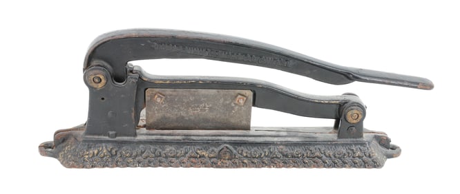 THE BRUNHOFF  CAST IRON TOBACCO CUTTER