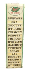 PAINTED METAL "BREYERS ICE CREAM" MENU SIGN