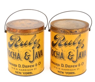 (2) RUBY MOCHA & JAVA TINS