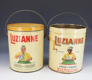 (2) LUZIANNE COFFEE / CHICORY TINS