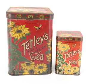 (2) TETLEY'S MIXED TEA TINS