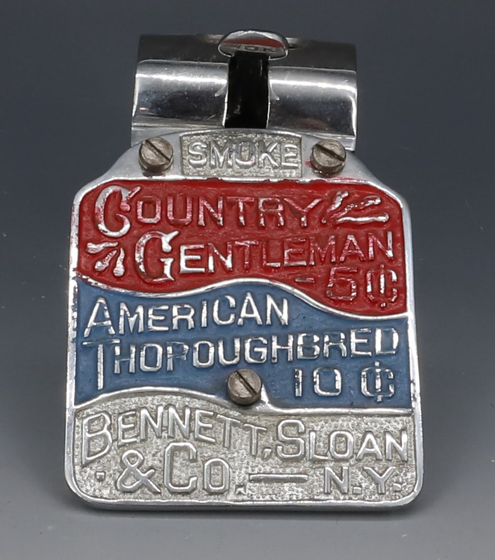 NICKEL-PLATED ADVERTISING CIGAR CUTTER (1 of 5)