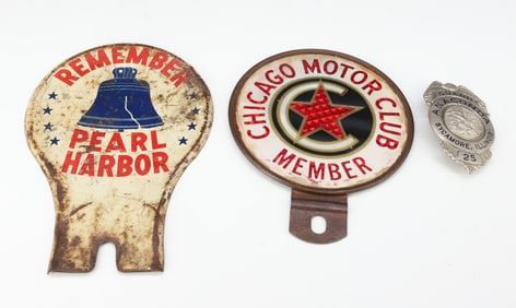 LICENSE PLATE TOPPERS AND BADGE