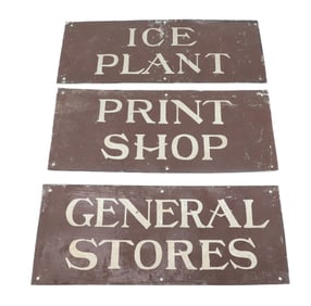 (3) PAINTED METAL SIGNS