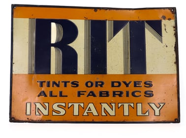 RIT DYES ADVERTISING SIGN
