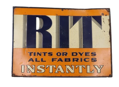 RIT DYES ADVERTISING SIGN