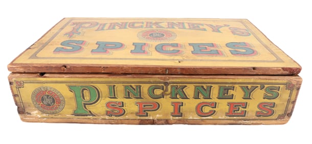 PINCKNEY'S SPICES ADVERTISING BOX