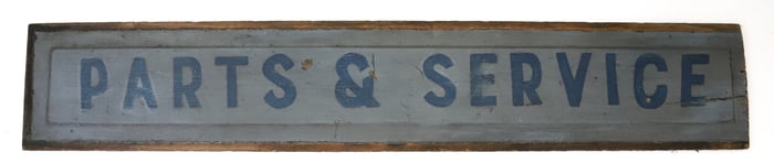 HOMEMADE "PARTS & SERVICE" SIGN