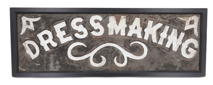 PAINTED "DRESS MAKING" SIGN