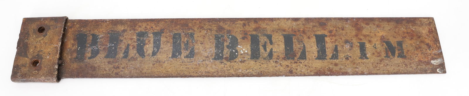 PAINTED IRON SIGN "BLUE BELL": DOUBLE-SIDED "BLUE BELL 1 M" 24" L. PLEASE READ CAREFULLY - Terms for Purchasing and Shipping of Auction Items. Please read carefully before bidding. Hartzell’s Auction Gallery. Hartzell's Aucti