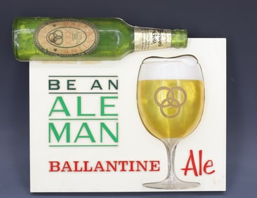 1962 BALLANTINE ALE ADVERTISING SIGN