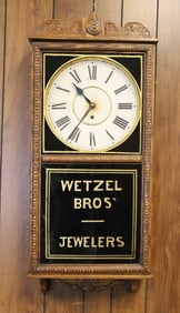 WETZEL BROS' JEWELERS ADVERTISING CLOCK