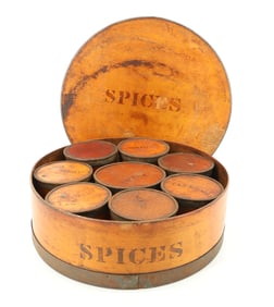 WOODEN SPICE BOX